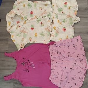 2 Set Pajama Animal Floral